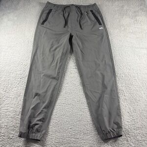 RVCA Jogger Track Pants Mens Large Gray Draw String Elastic Waist Tapered Skate